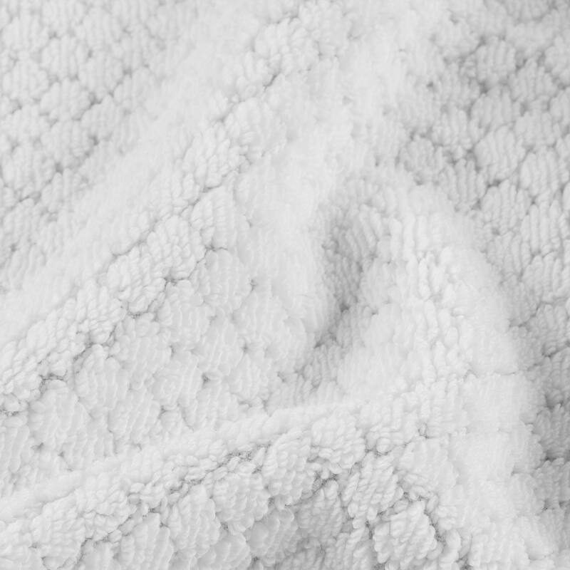 Punto Jacquard Hand Towel - White