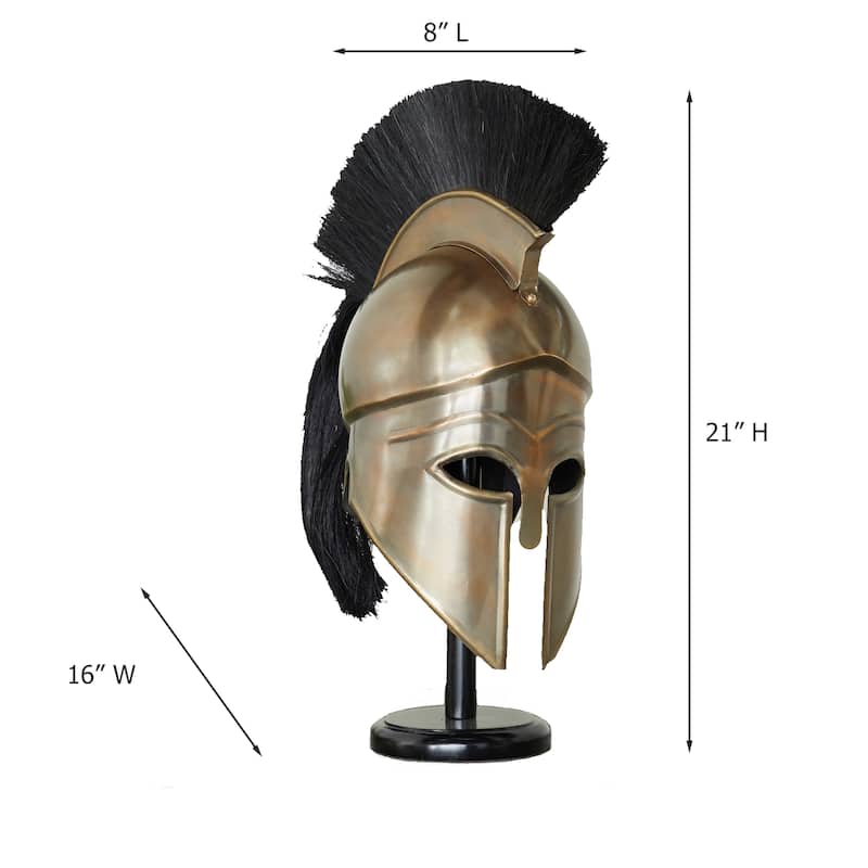 Troy Greek Achilles Trojan Metal Replica Helmet with Stand - N/A
