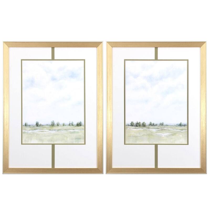 Distant View S/2 Framed Art Under glass - 25 X 19 X 1