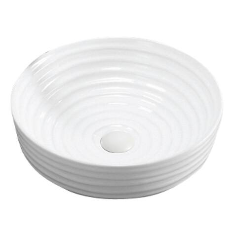 Karran Valera 16" Vitreous China Vessel Bathroom Sink in White