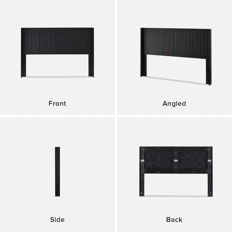 mopio Brooklyn Headboard, 62.4" Wide Headboard Only, Wood Headboard, Modern Farmhouse, Boho, Wall Mount, Fluted Panel