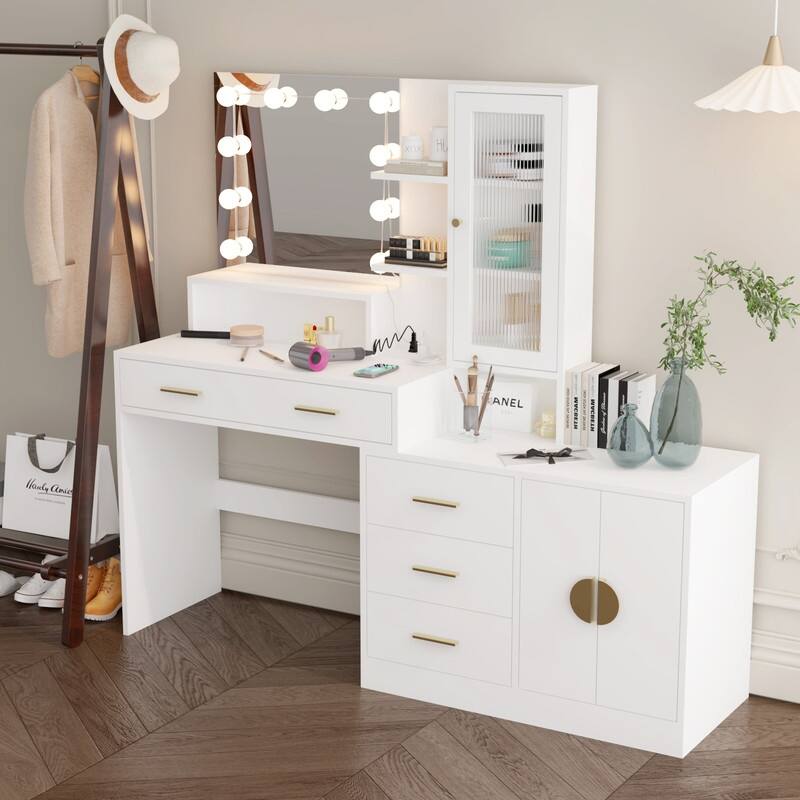 Dressing Table with Combination Cabinet