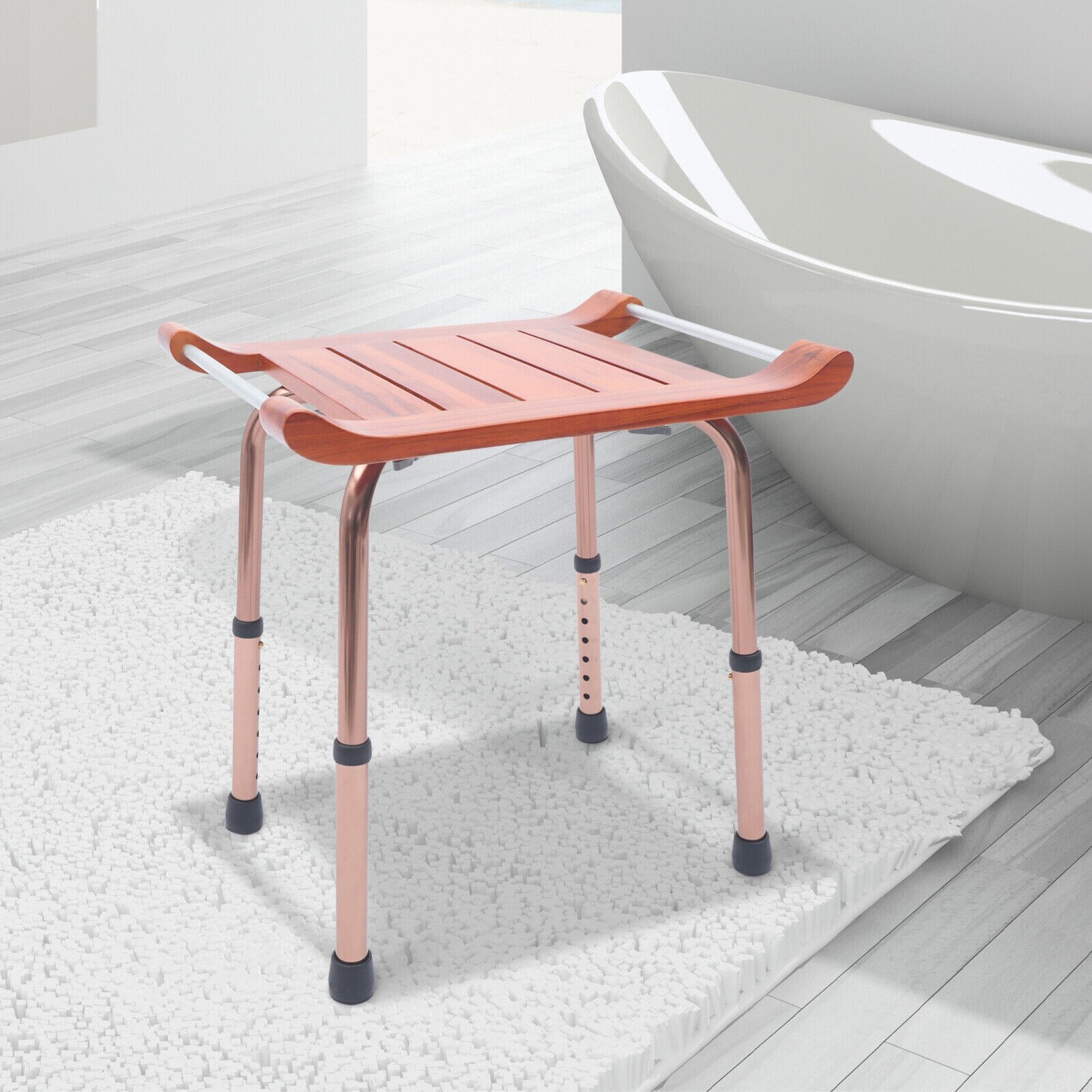 Metal Wood Shower Bench Height Adjustable Bed Bath Beyond 38325146