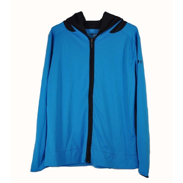 under armour blue zip up hoodie