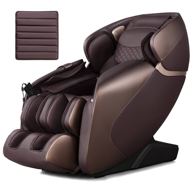 Relaxe Zero Gravity Shiatsu Massage Chair with Heating (SL-Track) - With Cushion Brown