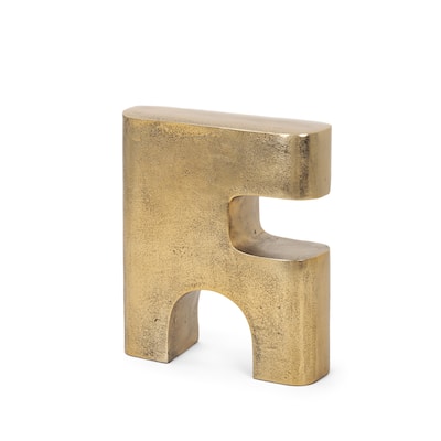 Renni Antiqued Brass Large Decorative Sculpture - 8.5L x 2.8W x 9.8H
