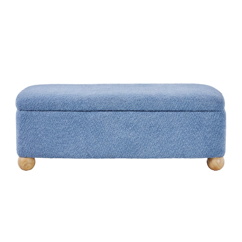 Walker Edison Contemporary Boucle Large Storage Ottoman