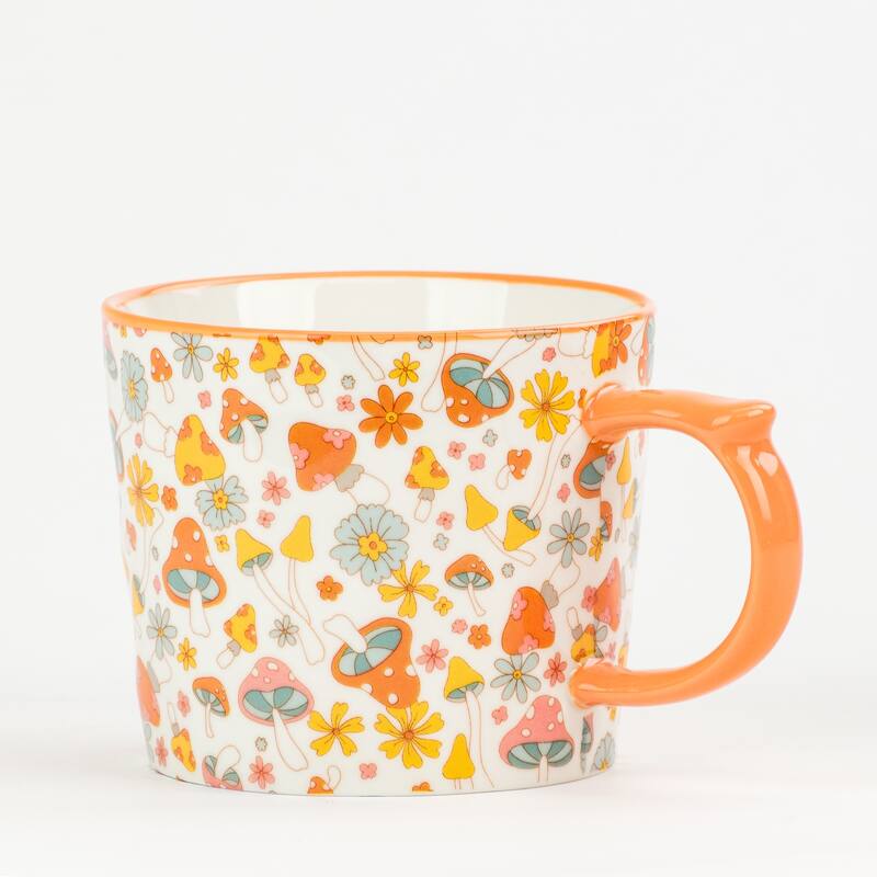 10 Strawberry Street Madison Flora Mugs, Set of 4