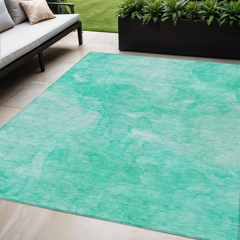 HomeRoots Nautical Transitional Rectangle Outdoor Rug - 5' X 8'