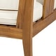 preview thumbnail 7 of 20, Nicholson Outdoor 4-seat Acacia Chat Set by Christopher Knight Home