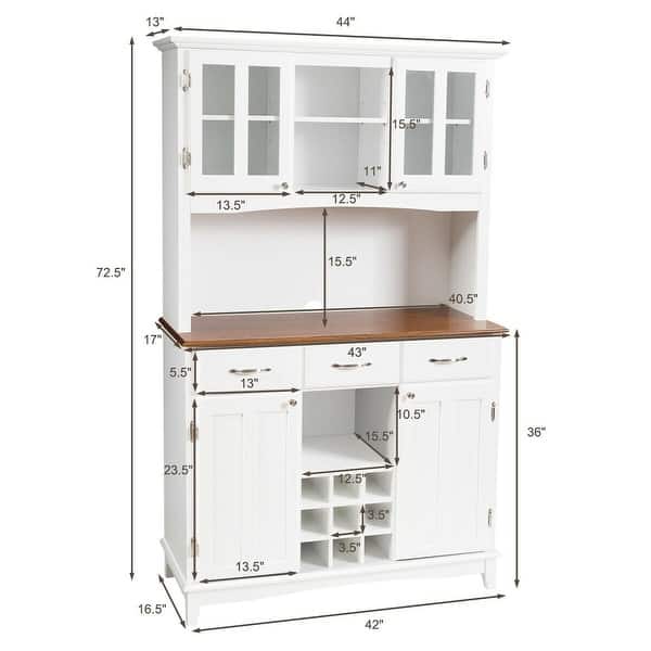 Buffet And Hutch Kitchen Storage Cabinet - 44