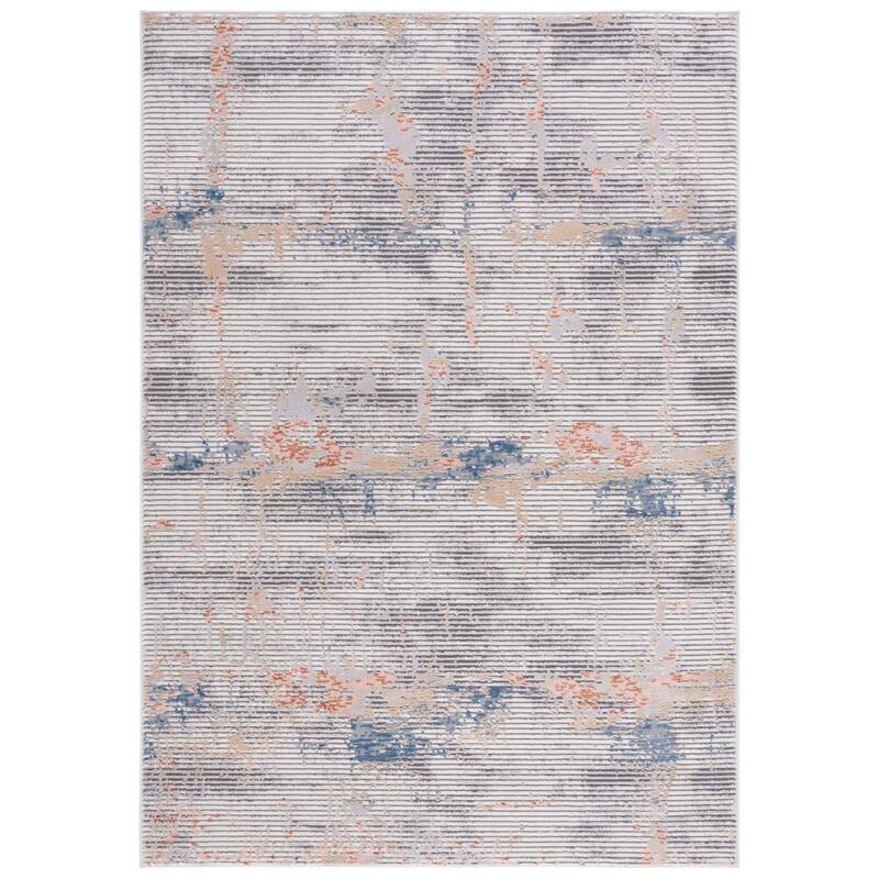 SAFAVIEH Handmade Eternal Assja Modern Abstract Rug - 6'7" Square - Grey/Gold