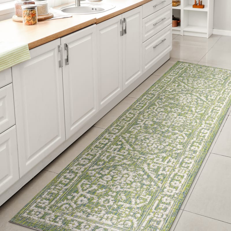 JONATHAN Y Medallion Textured Weave Indoor/Outdoor Area Rug