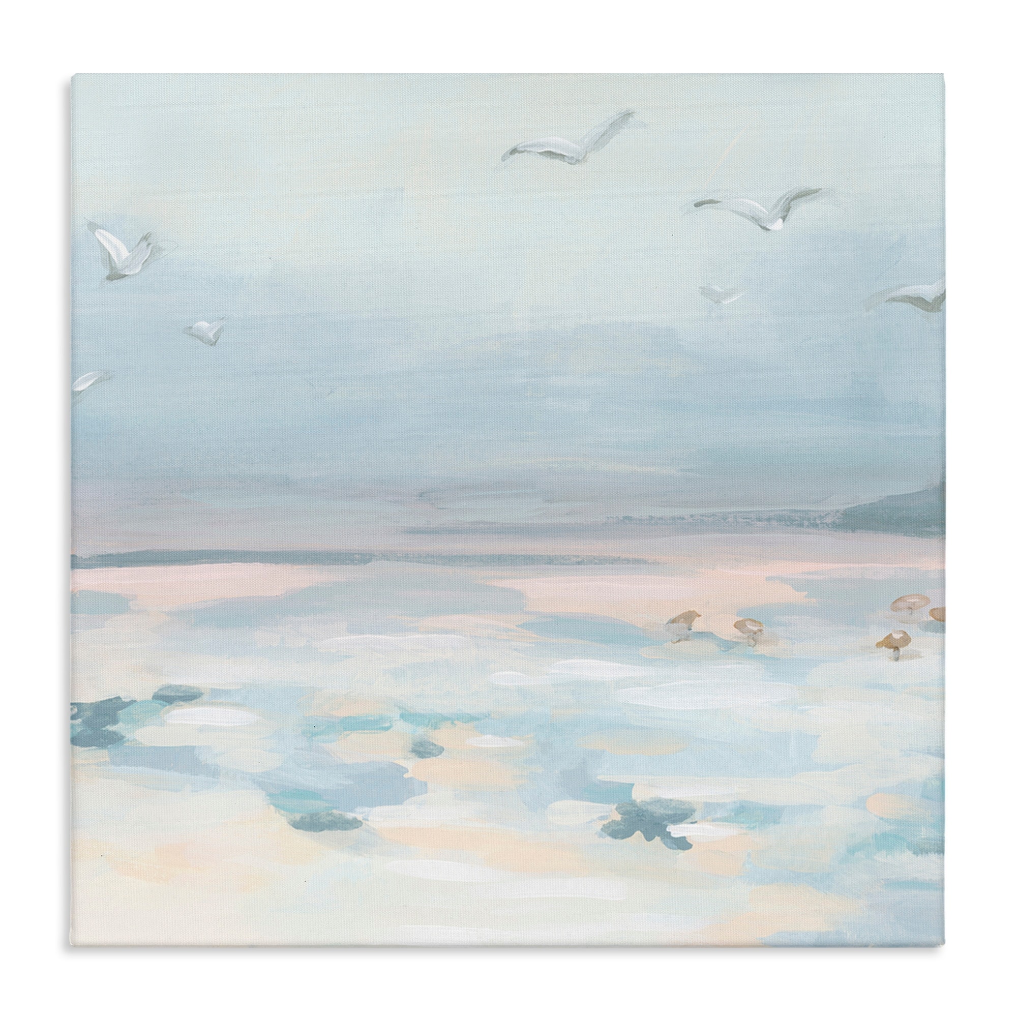 Stupell Pastel Coastal Landscape Canvas Wall Art Design by June Erica Vess