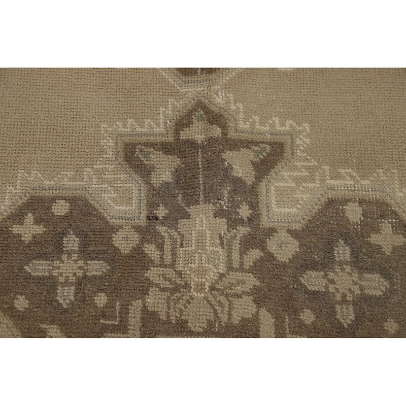 Geometric Tabriz Vintage Persian Rug Handmade Traditional Wool Carpet - 9'5" x 13'0"