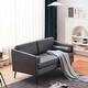 preview thumbnail 12 of 17, Modern Sofa With Pillow, Two-Seater Chair with Solid wood legs