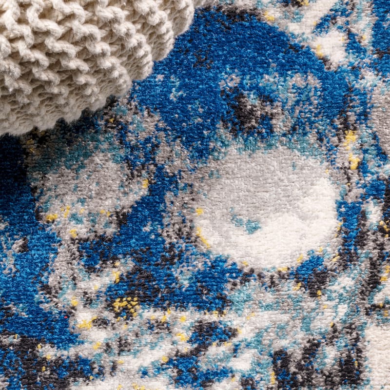 JONATHAN Y Linear Marbled Abstract Area Rug