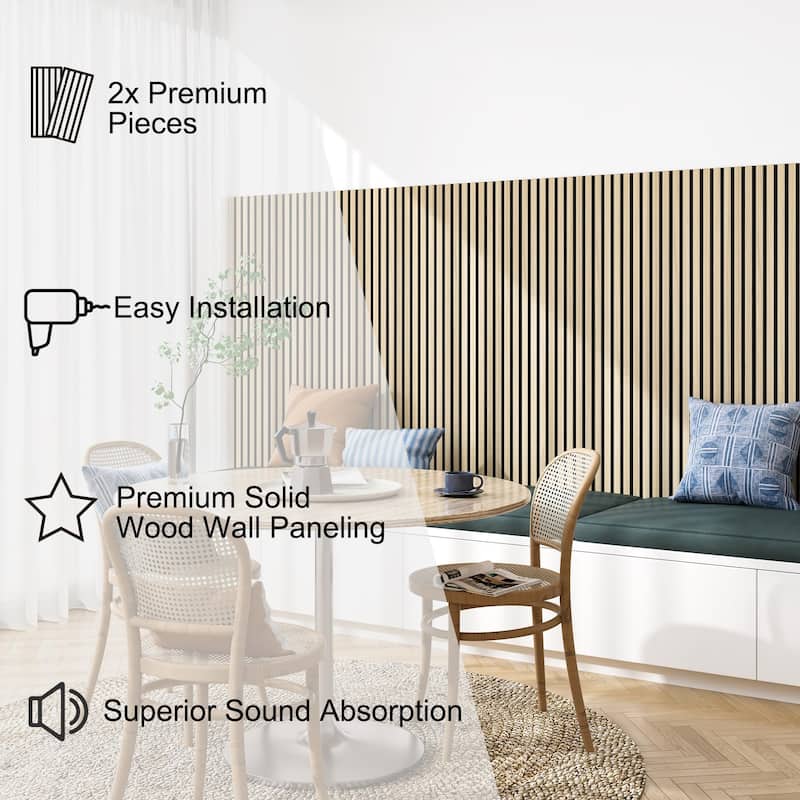 2 Pack Acoustic Wood Wall Panels