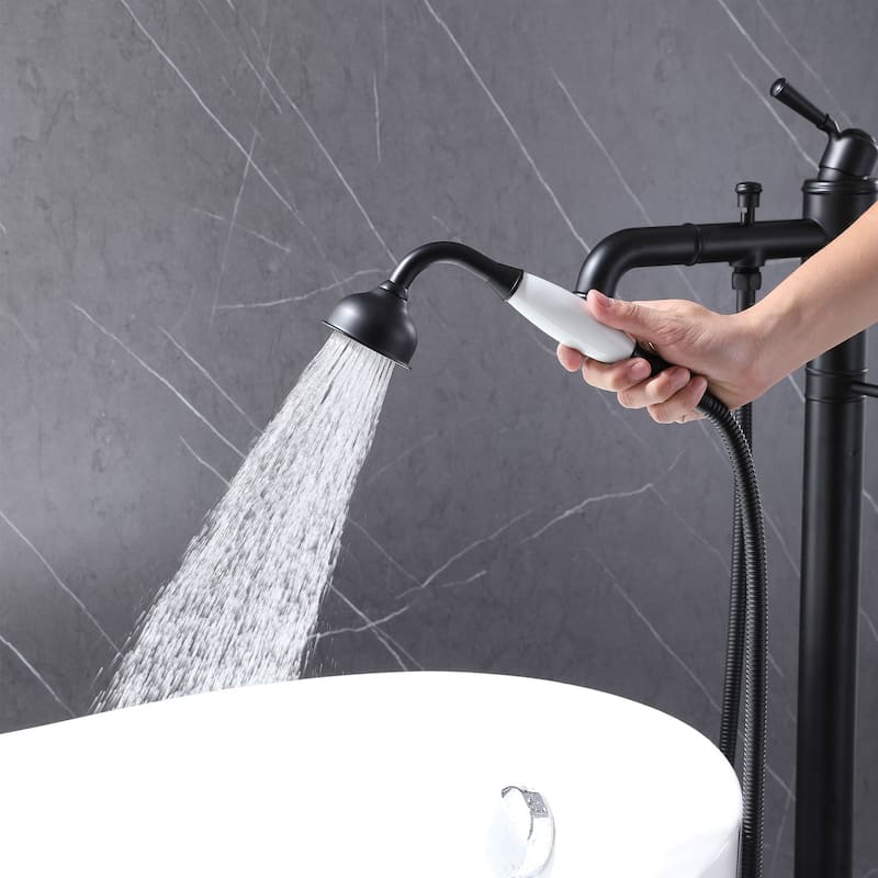 Single Handle Floor Mounted BAthtub Filler with Hand shower