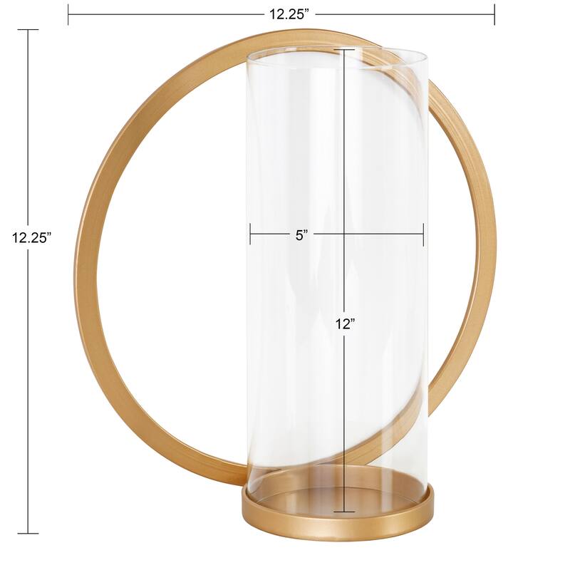Kate and Laurel Khauli Round Metal Wall Sconce - 12" Diameter