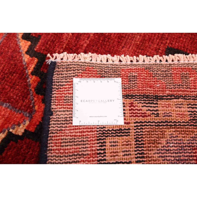 ECARPETGALLERY Hand-knotted Melis Vintage Dark Red Wool Rug - 4'4 x 6'6