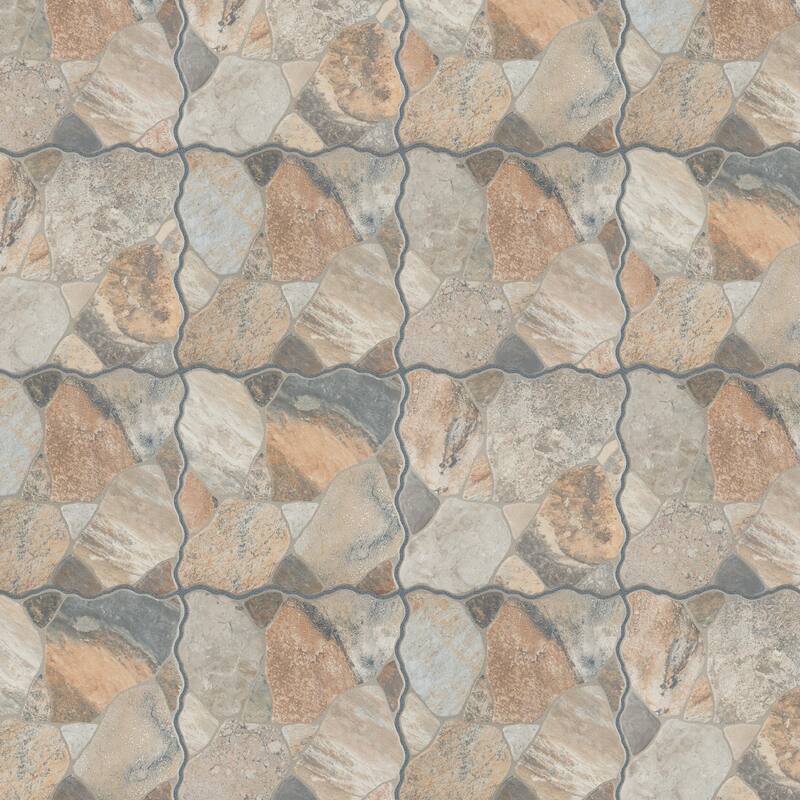 Merola Tile Canet Beige 17" x 17" Porcelain Floor and Wall Tile