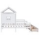 preview thumbnail 6 of 7, Twin Size House Platform Beds with Two Drawers, Combination of 2 Side By Side Twin Size Beds