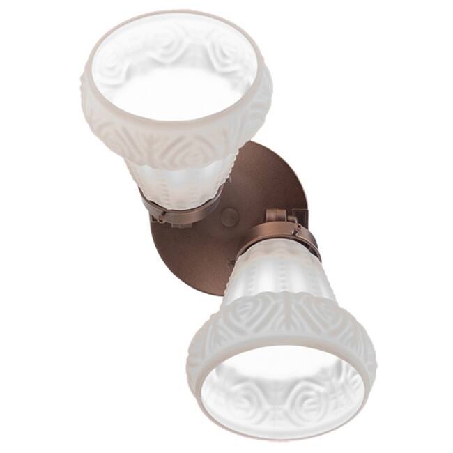 Meyda Tiffany 254394 Puffy Rose 2 Light 12" Wide Semi-Flush Ceiling
