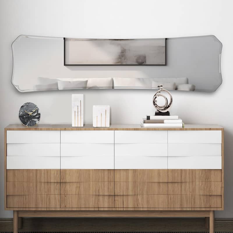 Allan Andrews Full Length Frameless Wall Mirror, Whitby Collection - 54"H x 14"W - Tapered