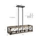 preview thumbnail 22 of 27, LALUZ Farmhouse 5-Light Rectangle Wood Chandelier Rustic Island Lights for Dining Kitchen Island