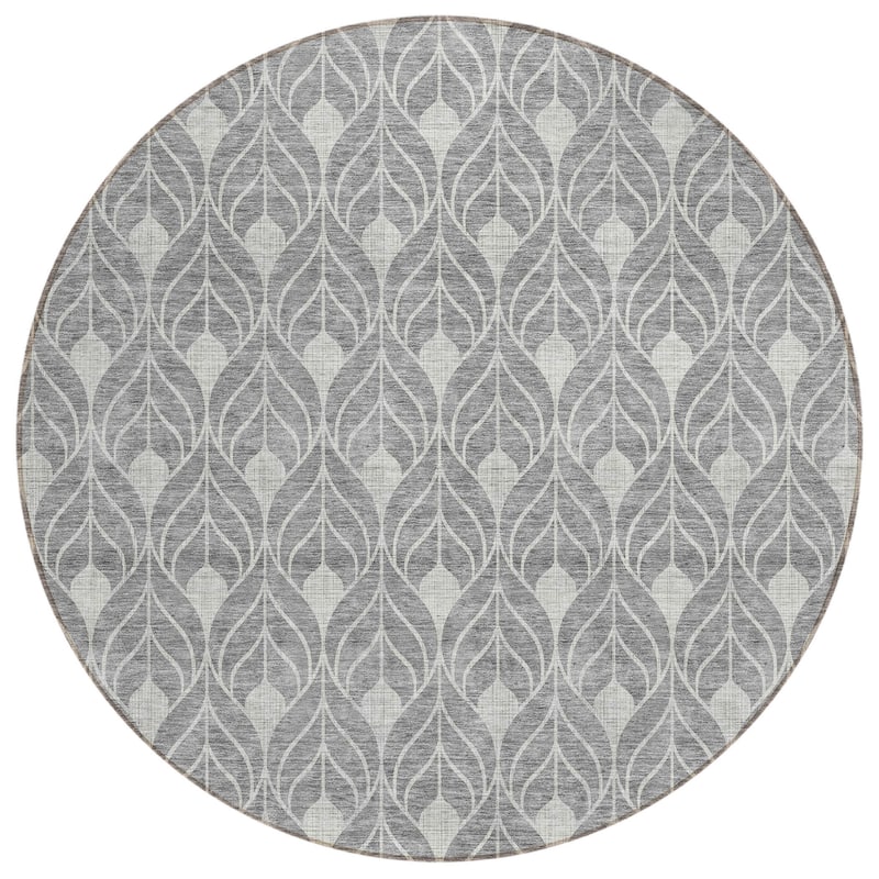 HomeRoots Geometric Transitional Rectangle Outdoor Rug