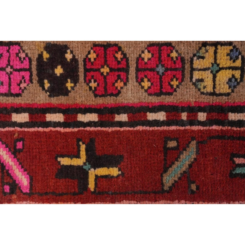 Hand Knotted Oriental 100% Wool Carpet Traditional Tribal Greys & Charcoal Ardebil Runner Rug - 11' 2'' X 3' 8''