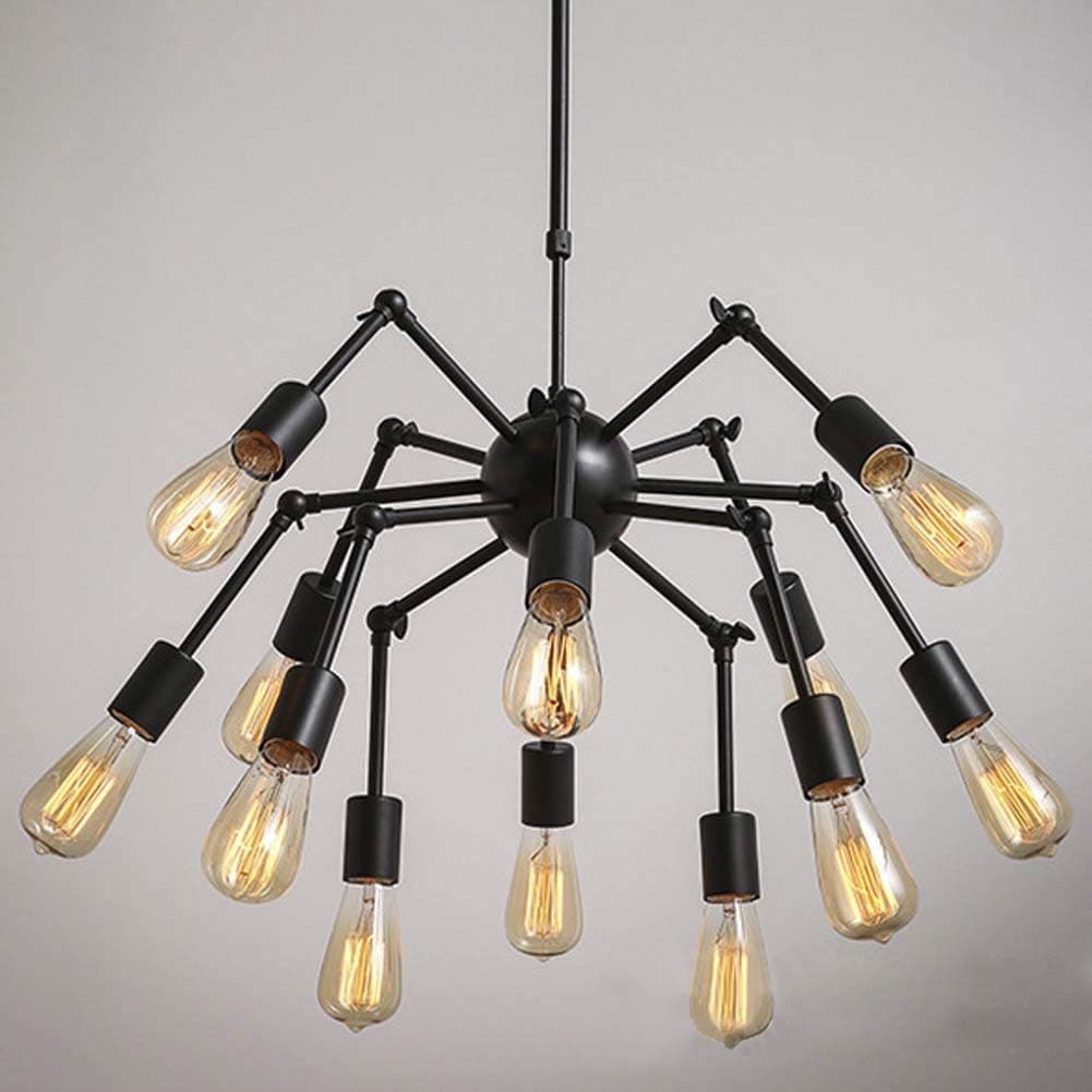 12 light vintage industrial gorgrous black chandelier - Chandeliers For Bedrooms by Overstock.com