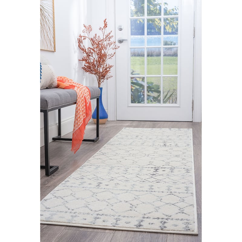 Jade Farmhouse Geometric Indoor Area Rug