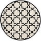 preview thumbnail 81 of 183, SAFAVIEH Handmade Cambridge Trudie Geometric Wool Rug 6' Round - Ivory/Black - Round