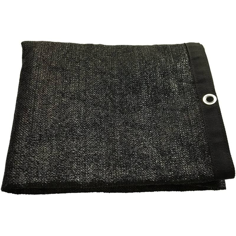 Shatex 8 ft. x 10 ft. 90% Shade Fabric Shade Fabric Sun Shade Cloth with Grommets for Pergola Cover Canopy Black