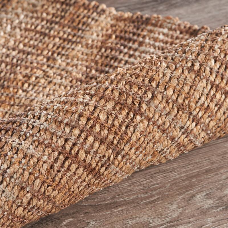 Nevaeh Farmhouse Geometric Braided Jute Indoor Area Rug by Sevita