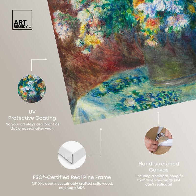 Renoir Chrysanthemum Canvas by Art Remedy, Gallery Wrapped