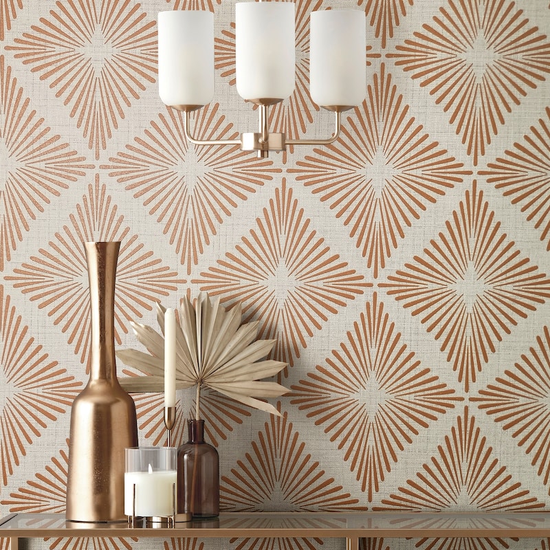 Fine Decor Denver Rust Starburst Wallpaper