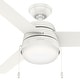 preview thumbnail 4 of 7, Hunter 52" Aker Ceiling Fan with LED Light and Pull Chain - Scandinavian, Contemporary, Transitional, Modern Farmhouse