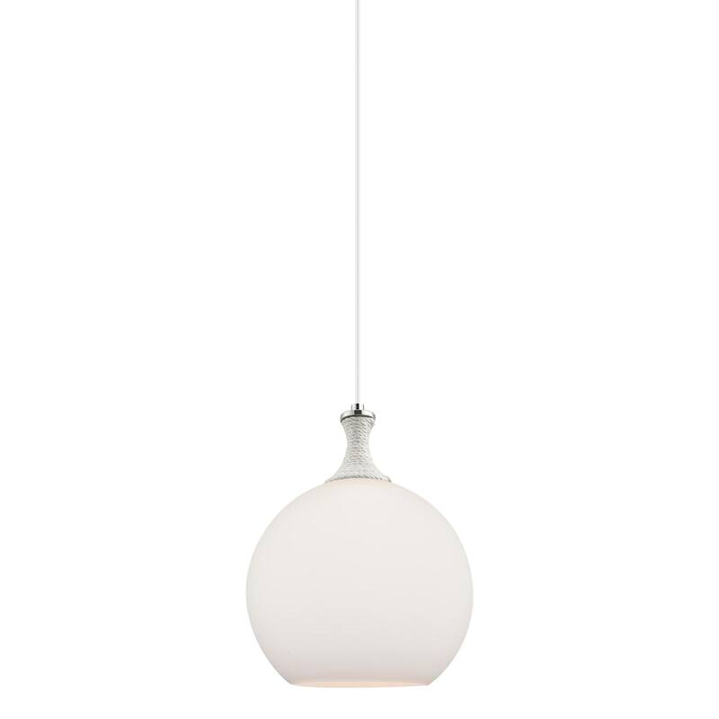 Innovations Lighting 415-1PR-16-12 Astor Pendant Astor 12" Wide - Polished Nickel / Matte White