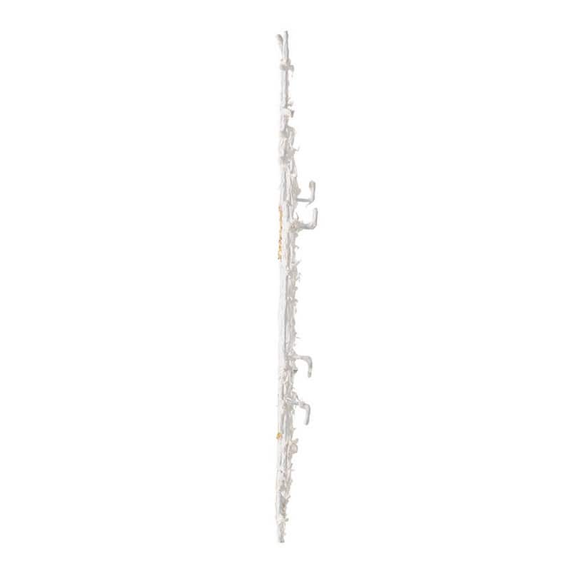 Rio 32 Inch Decorative Wall Decor, White, Gold Geometric Abstract, Iron