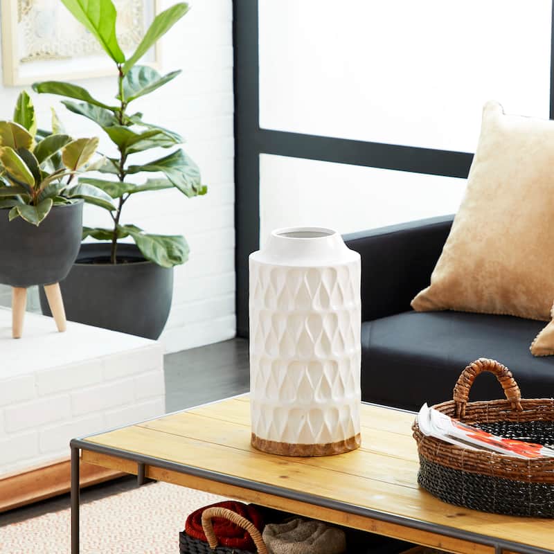 White Porcelain Contemporary Vase