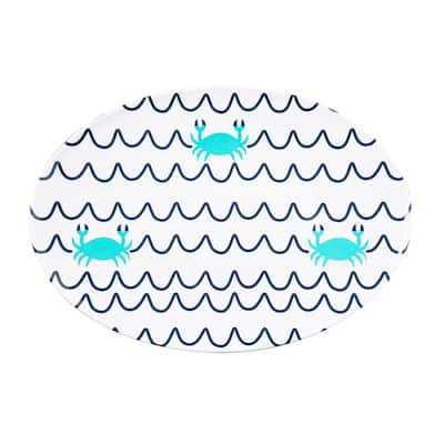 Crab Wave Melamine Platter