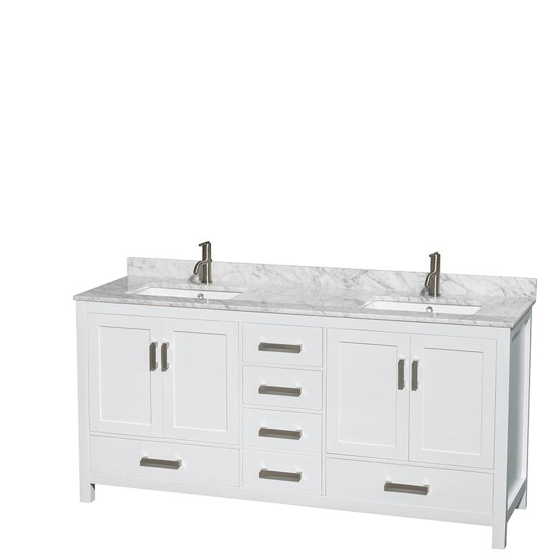 Wyndham Collection Sheffield Double Vanity Set, Medicine Cabinets