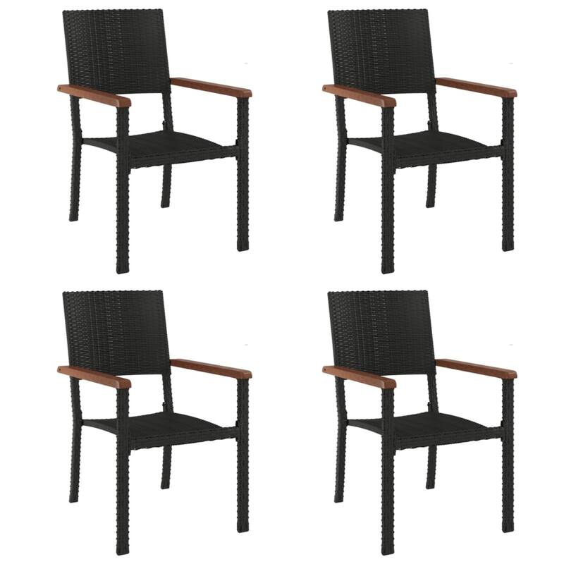vidaXL Patio Dining Set Outdoor Dining Set Garden Table and Chair Set Black