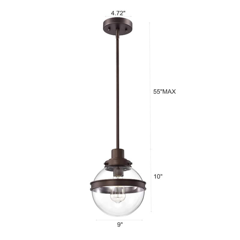 1-light Oil Rubbed Bronze Hanging Pendant