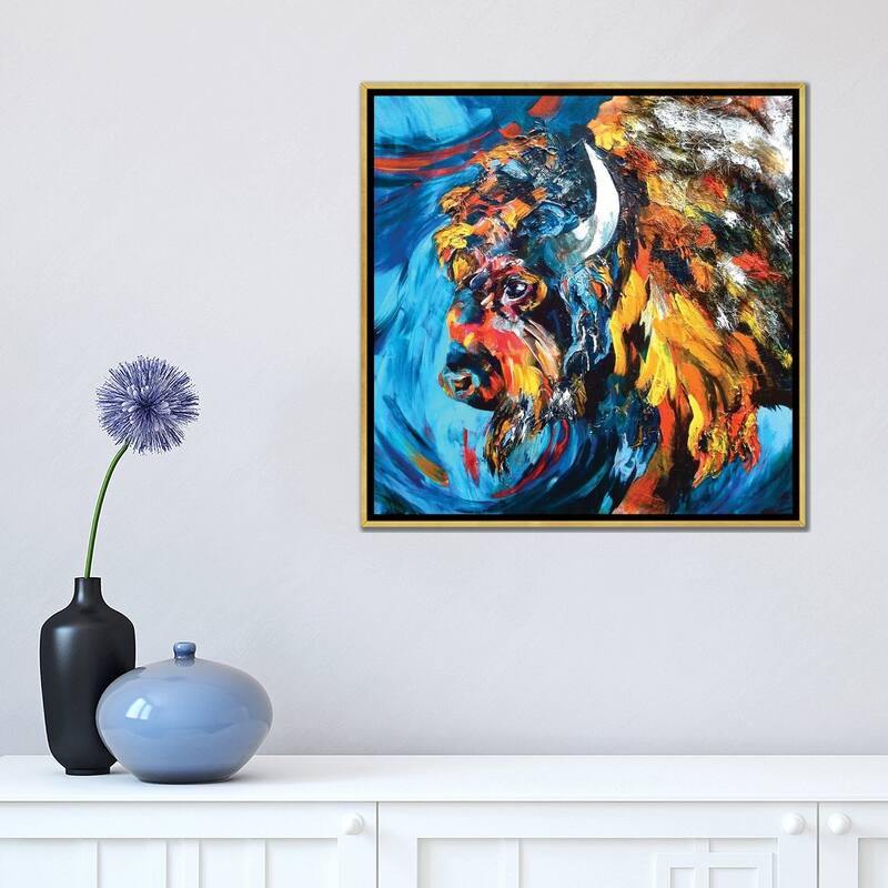 iCanvas "Buffalo" by Lindsey Dahl Framed Canvas Print