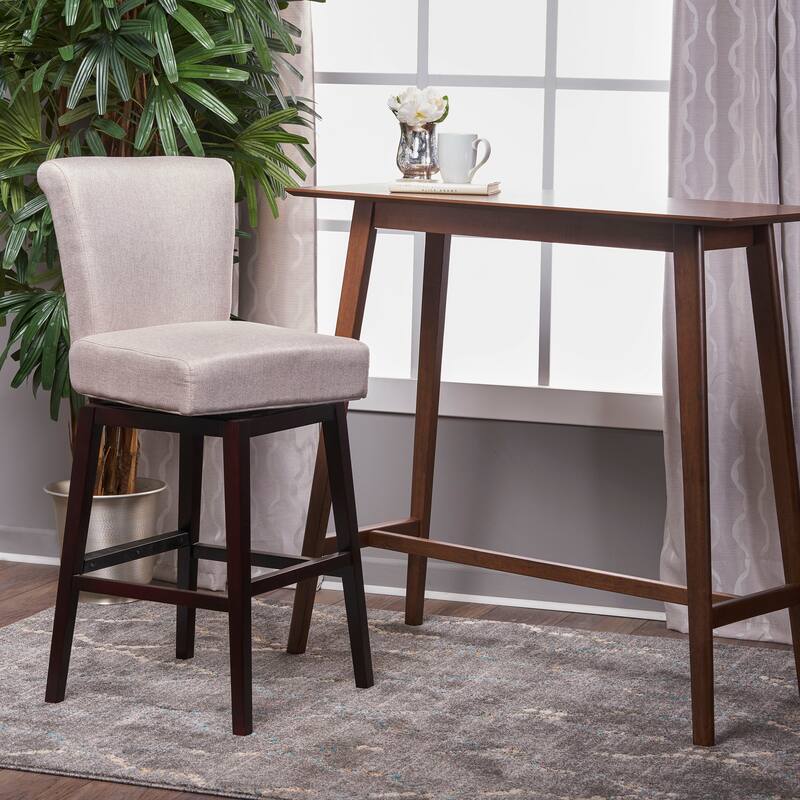 30.75 Inch Swivel Height Bar Stools, wood Frame,fabric Sponge cushion and Upholstered Barstools
