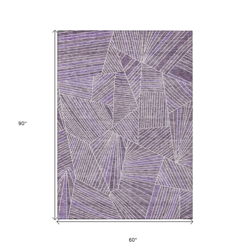 HomeRoots Geometric Transitional Rectangle Outdoor Rug